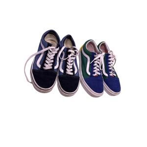 Vans Old Skool Sneakers Lot 2 Womens 7 / 5.5Y Colorblock Skate Shoes